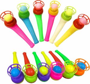 Bolas |   30 Peças Brinquedo de Bolinha Flutuante com Canudo para Crianças Meninos Meninas – Bolas para Sopro em Festa (Cor Aleatória) Bolas Aleatório