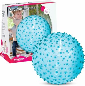 Bolas |   A Bola Sensorial Original para Bebês – Bola de 7″ que Ajuda a Desenvolver Habilidades Motoras Grossas para Crianças a Partir de 6 Meses – Bola Infantil Vibrante, Colorida e Única Bolas Azul-Transparente