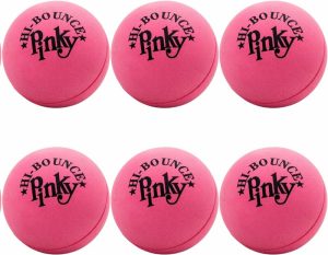 Bolas |   Bola Hi-Bounce Pinky (Pacote com 6) – Bolas de Borracha para Crianças e Adultos. Pequena Bola de Estresse Rosa. Brinquedos para Festas de Esporte Internas e Externas. Terapia. Inclui 1 Bola Pequena. #976-6A Bolas Bolas