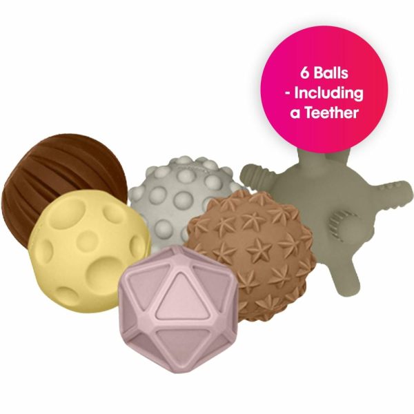 Bolas |   Bolas Sensoriais Mini para Bebês – Pacote com 6 Bolas Coloridas Boho Chic que Ajudam a Desenvolver Habilidades Motoras Grossas para Crianças a Partir de 6 Meses – Bola Vibrante, Colorida e Única para Bebês Bolas Bolas