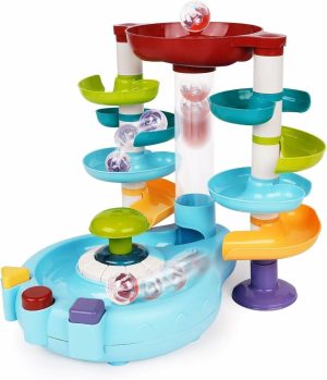 Bolas |   Brinquedo de Queda de Bolas em 4 Camadas e Torre Giratória para Bebês e Crianças Pequenas, Brinquedo Popper de Bolas Ativo com Música e Iluminação, Rampas de Corrida de Bolas para Aprendizado de Bebês, Brinquedo Educacional para Pré-escola. Bolas Bolas