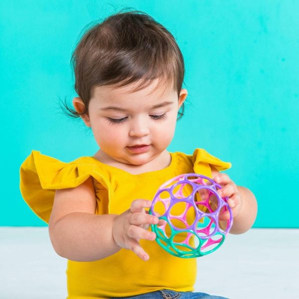 Bolas |   Brinquedo Infantil Oball Easy Grasp Clássico em Rosa/Púrpura para Bebês a Partir do Nascimento. 10 cm Bolas Bolas