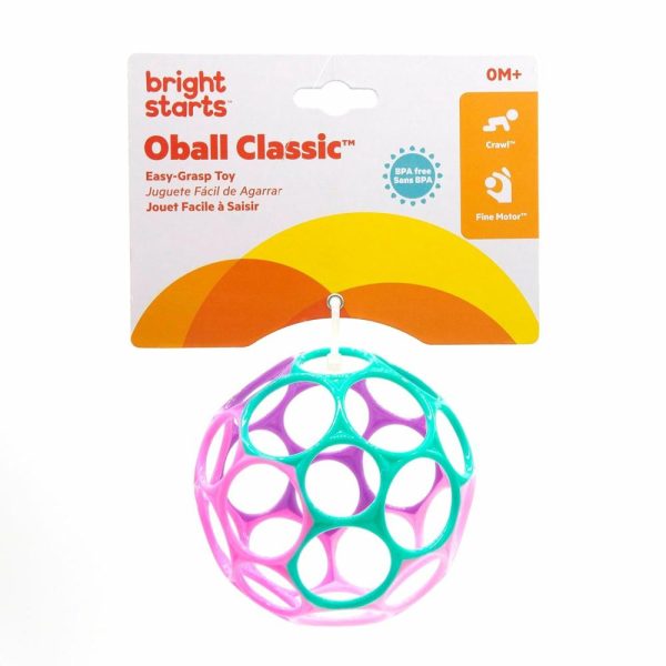 Bolas |   Brinquedo Infantil Oball Easy Grasp Clássico em Rosa/Púrpura para Bebês a Partir do Nascimento. 10 cm Bolas Bolas