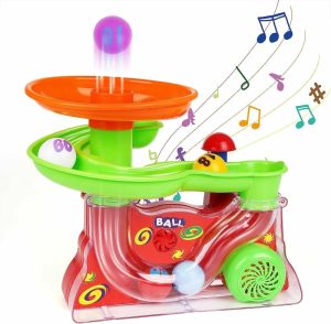 Bolas |   Brinquedo Interativo de Bolinhas para Bebês – Brinquedo Musical Ativo com Queda e Rolagem de Bolinhas, Jogo de Estourar 5 Bolinhas Coloridas para Desenvolvimento das Habilidades Motoras dos Bebês, Brincadeira Sensorial para Crianças, Presente de Brinquedo STEM para Bebês Bolas Bolas