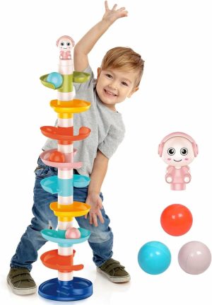 Bolas |   Brinquedos de Queda de Bolas para Crianças de 1 a 3 Anos – Torre de Bolas em Camadas com 9 Níveis e 3 Bolas – Rampa de Corrida de Bolas para Aprendizado e Desenvolvimento Infantil – Brinquedo Educativo para Aniversário Bolas Bolas