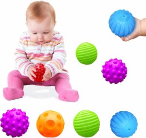 Bolas |   Brinquedos Montessori para Bebês a Partir de 3 Meses – Bolas para Bebês de 3 a 12 Meses e Crianças Pequenas 3M+ – Conjunto de Bolas Texturizadas Multiuso Bolas Bolas