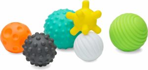 Bolas |   Conjunto de Bolas Texturizadas – Brinquedo para Exploração Sensorial e Engajamento para Idades a Partir de 6 Meses – Conjunto com 6 Peças Bolas Bolas