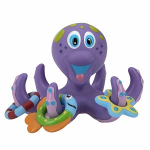 Brinquedos de Banho |   Brinquedo de Polvo Flutuante com 3 Anéis de Arremesso – Brinquedo de Banho para Bebês Sem BPA para Meninos e Meninas – 18+ Meses – Roxo (Pacote com 1) Brinquedos de Banho Brinquedos de Banho