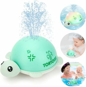 Brinquedos de Banho |   Brinquedos de Banho para Bebês, Brinquedos de Banho com Spray de Água para Crianças, Brinquedos de Banheira com Luz LED, Sprinkler de Indução Automática para Natação, Brinquedos Aquáticos para Piscina, Banheiro e Chuveiro para Bebês, Meninos e Meninas de 1 a 3 Anos. Brinquedos de Banho Brinquedos de Banho