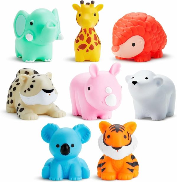 Brinquedos de Banho |   Brinquedos de Banho para Bebês e Crianças Pequenas com Animais Selvagens – Pacote com 8 Peças Brinquedos de Banho Brinquedos de Banho