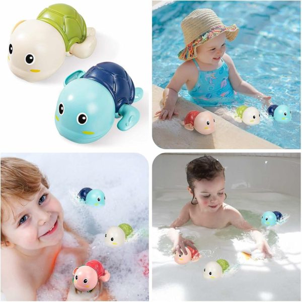 Brinquedos de Banho |   Brinquedos de Banho para Crianças de 1 a 3 Anos – Brinquedos de Banho em Forma de Tartaruga Fofa para Meninos e Meninas de 1 e 2 Anos – Brinquedos Aquáticos para Bebês e Crianças de 1 a 4 Anos – Brinquedos de Banheira com Corda para Bebês – Pacote com 3 Unidades Brinquedos de Banho Brinquedos de Banho