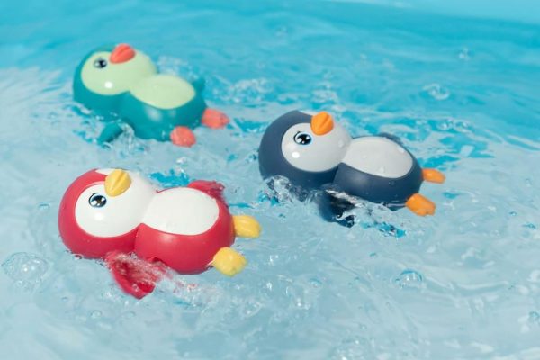 Brinquedos de Banho |   Brinquedos de Banho Pinguins de Natação com Cordão para Crianças a Partir de 18 Meses (Azul) Brinquedos de Banho Azul