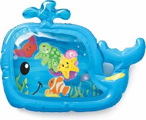 Brinquedos de Banho |   Jumbo Pat & Play Tapete Aquático Temático do Mar – Brincadeira Aquática Sem Bagunça para Bebês – Apoia o Tempo de Barriga e o Desenvolvimento de Habilidades Motoras – Multicolorido – 3 Meses+ Brinquedos de Banho Azul