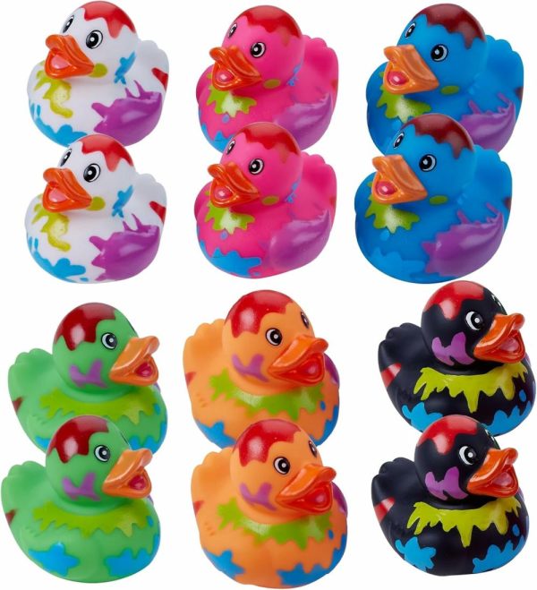 Brinquedos de Banho |   Splat Jeep Patinhos para Ducking – Pacote com 12 – Patinhos de Borracha Duck Duck Jeep para Mini Meias de Natal, Alívio do Estresse, Brinquedo de Banho e Brinquedos de Natal. Brinquedos de Banho Brinquedos de Banho