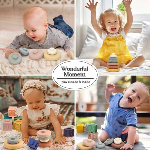 Brinquedos de Classificação e Empilhamento |   6 Peças de Brinquedos Empilháveis e Aninháveis para Bebês – Blocos Macios de Empilhar, Anel Empilhador, Brinquedos Sensoriais para Bebês com Letras, Animais e Formas – Brinquedos de Aprendizagem Precoce para Bebês, Crianças e Toddlers a Partir de 6 Meses Brinquedos de Classificação e Empilhamento 1-original