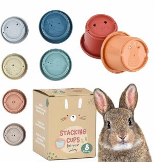 Brinquedos de Classificação e Empilhamento |   8 Peças de Copos Empilháveis para Coelhos – Brinquedos de Palha de Trigo com Designs de Animais Fofos – Copos Empilháveis para Brincar com Coelhos – Brinquedos de Ninho para Manter os Coelhos Ocupados – Brinquedos Empilháveis em Tamanhos Graduados Brinquedos de Classificação e Empilhamento Brinquedos de Classificação e Empilhamento