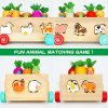 Brinquedos de Classificação e Empilhamento |   Brinquedos de Aprendizagem Montessori de Madeira para Bebês de 1 a 3 Anos – Brinquedos de Classificação de Formas com Animais – Jogo Educativo de Habilidades Motoras Finas para Crianças de 1 a 3 Anos Brinquedos de Classificação e Empilhamento Brinquedos de Classificação e Empilhamento