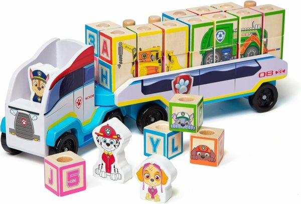 Brinquedos de Classificação e Empilhamento |   Caminhão de Blocos de Madeira Paw Patrol (33 Peças) – Brinquedos de Classificação e Empilhamento, Blocos do Alfabeto para Crianças, Brinquedos de Veículos para Idades a Partir de 3 Anos – 34,93 cm x 17,78 cm x 10,03 cm Brinquedos de Classificação e Empilhamento Brinquedos de Classificação e Empilhamento