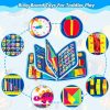 Brinquedos de Classificação e Empilhamento |   Painel Atividade Montessori para Bebês de 1 a 4 Anos – Brinquedo Sensorial com Fivelas – Atividades Educativas para Aprender Habilidades Motoras Finas – Presentes para Meninas e Meninos – Livro de Viagem para Avião e Carro – Azul Brinquedos de Classificação e Empilhamento Azul