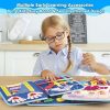 Brinquedos de Classificação e Empilhamento |   Painel Atividade Montessori para Bebês de 1 a 4 Anos – Brinquedo Sensorial com Fivelas – Atividades Educativas para Aprender Habilidades Motoras Finas – Presentes para Meninas e Meninos – Livro de Viagem para Avião e Carro – Azul Brinquedos de Classificação e Empilhamento Azul