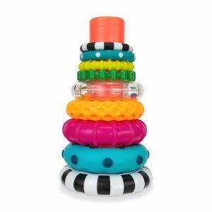 Brinquedos de Classificação e Empilhamento |   Pilhas de Círculos – Brinquedo Educativo de Anéis Empilháveis – Idade a partir de 6 Meses – Conjunto Multicolorido com 9 Peças Brinquedos de Classificação e Empilhamento Brinquedos de Classificação e Empilhamento