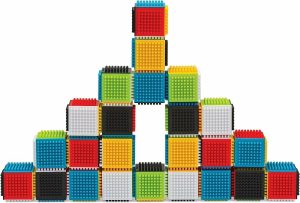 Brinquedos de Classificação e Empilhamento |   Pressione e Mantenha Blocos Sensoriais para Bebês Idade a Partir de 6 Meses – Conjunto de 24 Peças Multicolorido Brinquedos de Classificação e Empilhamento Brinquedos de Classificação e Empilhamento