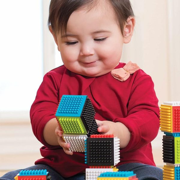 Brinquedos de Classificação e Empilhamento |   Pressione e Mantenha Blocos Sensoriais para Bebês Idade a Partir de 6 Meses – Conjunto de 24 Peças Multicolorido Brinquedos de Classificação e Empilhamento Brinquedos de Classificação e Empilhamento