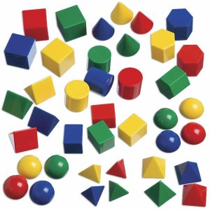 Brinquedos de Classificação e Empilhamento |   Sólidos Geométricos Mini – Conjunto com 40 – Formas 3D para Matemática e Geometria – Manipulativos Multicoloridos para Crianças – 10 Formas Diferentes Brinquedos de Classificação e Empilhamento Brinquedos de Classificação e Empilhamento