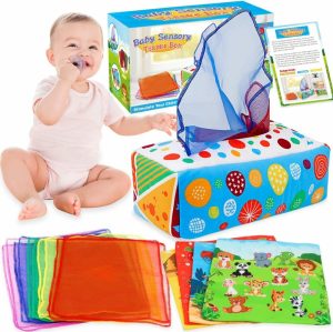 Brinquedos de Desenvolvimento e Atividade para Bebês |   Brinquedos para Bebês de 6 a 12 Meses – Caixa de Tecido para Bebês Brinquedos Montessori para Bebês de 6 a 12 Meses Brinquedos Sensoriais Macios para Bebês de 1 Ano Brinquedos de Aprendizado Precoce Presentes para Meninos e Meninas. Brinquedos de Desenvolvimento e Atividade para Bebês Brinquedos de Desenvolvimento e Atividade para Bebês