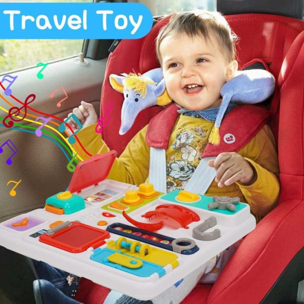 Brinquedos de Desenvolvimento e Atividade para Bebês |   Tabuleiro de Atividades de Cozinha para Bebês de 1 a 3 Anos – Brinquedos de Viagem – Brinquedo Musical Iluminado para Bebês de 12 a 18 Meses – Brinquedos para Crianças de 1 a 2 Anos e 2 a 4 Anos – Brinquedo Sensorial Montessori para Autismo – Habilidades Motoras Finas – Brinquedo para Assento de Carro para Bebês de 1 Ano – Presente de Páscoa Brinquedos de Desenvolvimento e Atividade para Bebês Brinquedos de Desenvolvimento e Atividade para Bebês