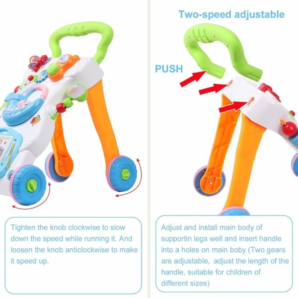 Brinquedos de empurrar e puxar |   Andador 2 em 1 com Música e Luz – Brinquedo de Empurrar para Bebês de 1 a 3 Anos – Ideal para Aprender a Andar – Brinquedos de Caminhada para Bebês de 6 a 12 Meses – Meninos e Meninas Brinquedos de empurrar e puxar Brinquedos de empurrar e puxar