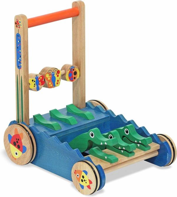 Brinquedos de empurrar e puxar |   Brinquedo de Empurrar e Andar Deluxe Chomp And Clack – Andador de Madeira para Bebês a Partir de 1 Ano Brinquedos de empurrar e puxar Brinquedos de empurrar e puxar