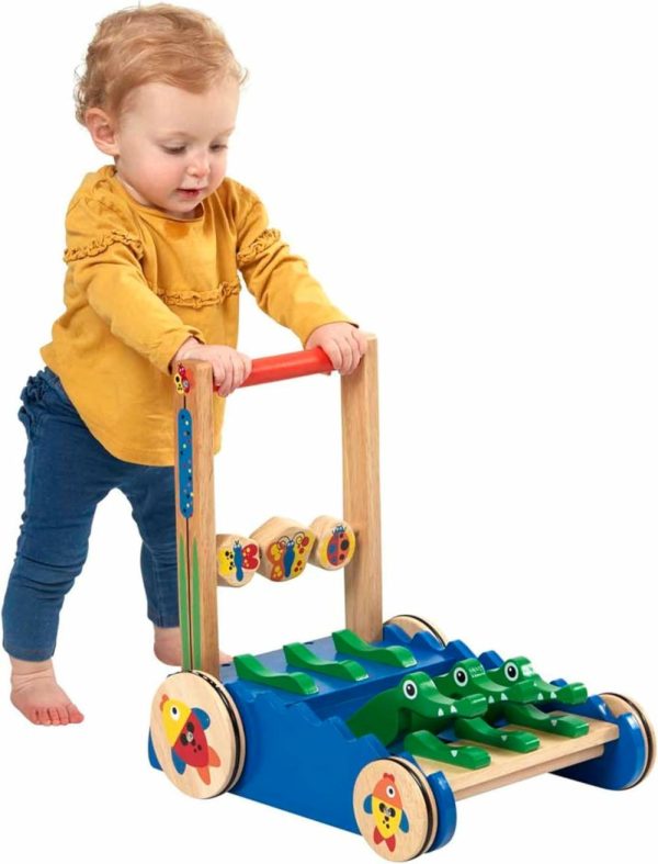 Brinquedos de empurrar e puxar |   Brinquedo de Empurrar e Andar Deluxe Chomp And Clack – Andador de Madeira para Bebês a Partir de 1 Ano Brinquedos de empurrar e puxar Brinquedos de empurrar e puxar