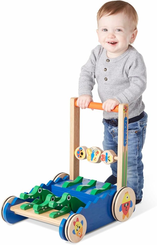 Brinquedos de empurrar e puxar |   Brinquedo de Empurrar e Andar Deluxe Chomp And Clack – Andador de Madeira para Bebês a Partir de 1 Ano Brinquedos de empurrar e puxar Brinquedos de empurrar e puxar