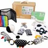 Brinquedos de empurrar e puxar |   Brinquedos de Alto Contraste para Bebês – Conjunto de Presentes Sensoriais Preto e Branco 6 em 1 para Recém-Nascidos de 0 a 3 Meses – Kit Educacional Montessori de Aprendizagem Precoce com 21 Peças Brinquedos de empurrar e puxar Brinquedos de empurrar e puxar