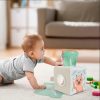 Brinquedos de empurrar e puxar |   Caixa de Lenços Divertida para Bebês com Espelho Estimulante para Entretenimento Sem Fim – Brinquedo Montessori Macio com Papel Amassado e Lenços de Tecido – O Brinquedo Sensorial Perfeito para o Desenvolvimento de Recém-Nascidos/Infantes de 6 a 12+ Meses Brinquedos de empurrar e puxar Brinquedos de empurrar e puxar