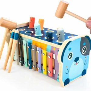 Brinquedos de Martelar e Bater |   Brinquedo de Martelar de Madeira para Crianças a Partir de 12 Meses – Brinquedos Montessori para Bebês a Partir de 1 Ano – Brinquedo de Desenvolvimento Precoce com Banco de Martelar, Xilofone e Labirinto de Classificação de Números – Presentes para Crianças de 1 a 2 Anos Brinquedos de Martelar e Bater Brinquedos de Martelar e Bater