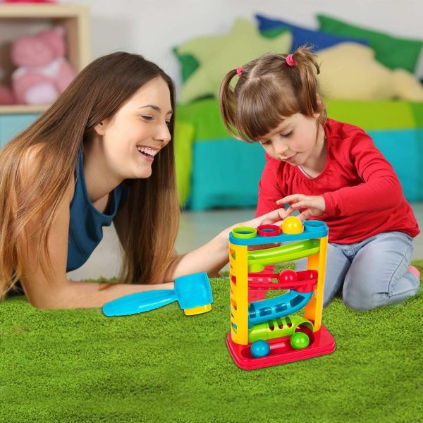 Brinquedos de Martelar e Bater |   Brinquedos Duráveis de Empilhar e Bater para Crianças – Aprendizado Ativo e Desenvolvimento Precoce – Brinquedos Montessori Divertidos para Meninos e Meninas – Brinquedo Educacional STEM – Ótimo Presente de Aniversário para Idades de 1 a 3 Anos Brinquedos de Martelar e Bater Brinquedos de Martelar e Bater