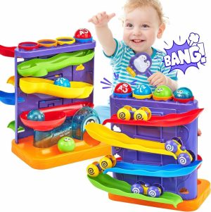 Brinquedos de Martelar e Bater |   Brinquedos para Bebês de 1 Ano – Presente de Aniversário – Brinquedo de Martelar 2 em 1 com Bola e Pista de Corrida de Carro – Aprendizado Ativo e Desenvolvimento Precoce – Brinquedos Montessori para Aniversário de 1 Ano – Presentes para Meninos e Meninas de 1, 2 e 3 Anos Brinquedos de Martelar e Bater Brinquedos de Martelar e Bater