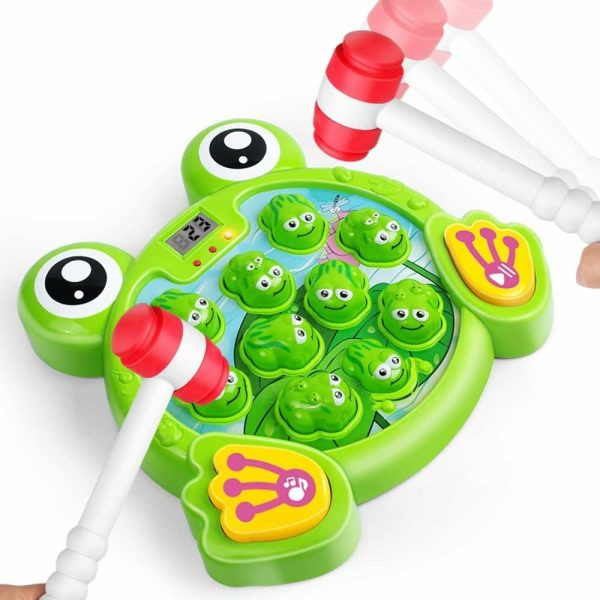 Brinquedos de Martelar e Bater |   Jogo de Bater no Sapo com 2 Martelos – Brinquedo de Aprendizado Precoce para Crianças – Presente Divertido de Aniversário para Crianças a Partir de 2 Anos – Brinquedos para Meninos e Meninas de 2, 3 e 4 Anos Brinquedos de Martelar e Bater Brinquedos de Martelar e Bater