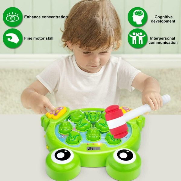 Brinquedos de Martelar e Bater |   Jogo de Bater no Sapo com 2 Martelos – Brinquedo de Aprendizado Precoce para Crianças – Presente Divertido de Aniversário para Crianças a Partir de 2 Anos – Brinquedos para Meninos e Meninas de 2, 3 e 4 Anos Brinquedos de Martelar e Bater Brinquedos de Martelar e Bater