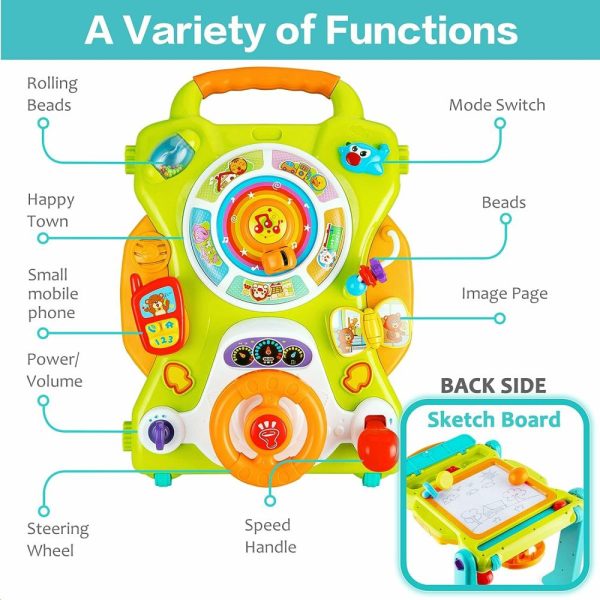 Brinquedos Eletrônicos de Desenvolvimento Precoce |   Andador 3 em 1 para Bebês – Brinquedos para Sentar e Ficar em Pé – Centro de Atividades para Crianças – Mesa Musical Divertida para Bebês – Luzes e Sons – Aprendizado – Presente de Aniversário para 9, 12, 18 Meses, 1 e 2 Anos – Menino e Menina Brinquedos Eletrônicos de Desenvolvimento Precoce Brinquedos Eletrônicos de Desenvolvimento Precoce