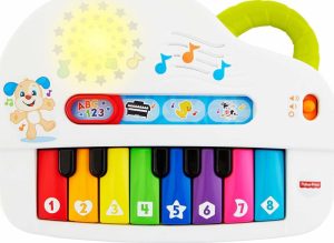 Brinquedos Eletrônicos de Desenvolvimento Precoce |   Brinquedo para Bebê Piano Musical Iluminado Risadas e Sons Engraçados com Canções de Aprendizado para Bebês a Partir de 6 Meses Brinquedos Eletrônicos de Desenvolvimento Precoce Brinquedos Eletrônicos de Desenvolvimento Precoce