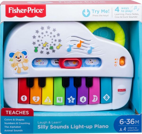 Brinquedos Eletrônicos de Desenvolvimento Precoce |   Brinquedo para Bebê Piano Musical Iluminado Risadas e Sons Engraçados com Canções de Aprendizado para Bebês a Partir de 6 Meses Brinquedos Eletrônicos de Desenvolvimento Precoce Brinquedos Eletrônicos de Desenvolvimento Precoce