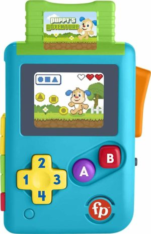 Brinquedos Eletrônicos de Desenvolvimento Precoce |   Brinquedo para Bebês e Crianças Pequenas Laugh & Learn Lil’ Gamer – Atividade de Aprendizado com Vídeo Game de Faz de Conta com Luzes para Brincadeiras de Desenvolvimento para Bebês a Partir de 6 Meses Brinquedos Eletrônicos de Desenvolvimento Precoce Brinquedos Eletrônicos de Desenvolvimento Precoce