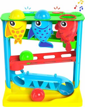 Brinquedos Musicais |   Alimente os Peixes – Brinquedo Interativo para Bebês – Presente de Aniversário para Meninos e Meninas de 1 Ano – 9 a 12 Meses – 6, 7, 8, 9, 10, 12+ Meses Brinquedos Musicais Azul/Vermelho