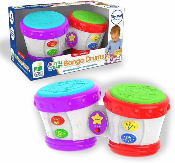 Brinquedos Musicais |   Aprendizagem Precoce – Pequenos Tambores Bongo – Brinquedos Musicais Eletrônicos para Crianças e Presentes para Meninos e Meninas a Partir de 12 Meses – Brinquedo Musical Premiado para Aprendizagem Multi Brinquedos Musicais Brinquedos Musicais