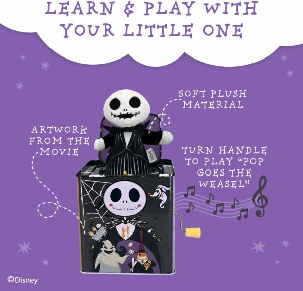 Brinquedos Musicais |   Bebê O Estranho Mundo de Jack Skellington Brinquedo Musical Clássico Jack In The Box para Bebês e Crianças Pequenas 5 Polegadas Brinquedos Musicais Brinquedos Musicais