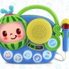 Brinquedos Musicais |   Brinquedo Auxiliar Cocomelon Boombox com Microfone para Crianças Pequenas – Música Integrada e Luzes Piscantes – Presentes para Fãs de Cocomelon Brinquedos Musicais Brinquedos Musicais