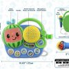 Brinquedos Musicais |   Brinquedo Auxiliar Cocomelon Boombox com Microfone para Crianças Pequenas – Música Integrada e Luzes Piscantes – Presentes para Fãs de Cocomelon Brinquedos Musicais Brinquedos Musicais